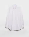 Prada Cotton Poplin Shirt In White