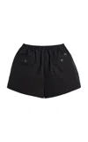 Prada Cotton Poplin Shorts Front And Back Pockets In Black