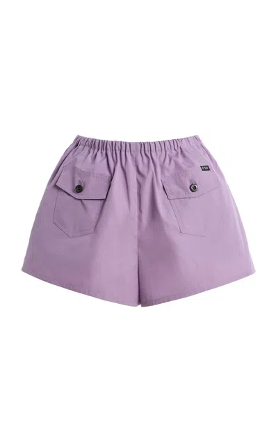 Prada Cotton Poplin Shorts In Pink