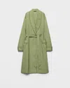 Prada Cotton Robe In Green