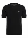 Prada Black Short Sleeve Sweaters In Black