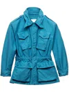 Prada Long-sleeved Casual Jacket In Blue