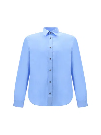 Prada Cotton Shirt In Blue