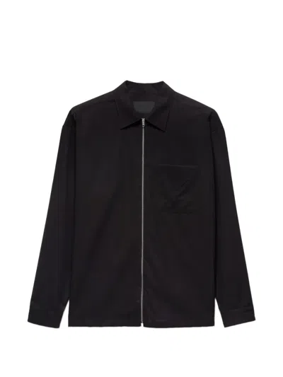 Prada Shirt Long Sleeves Chest Pocket Button Cuffs In Black
