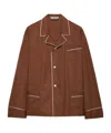 Prada Oversized Cotton Shirt In Brown