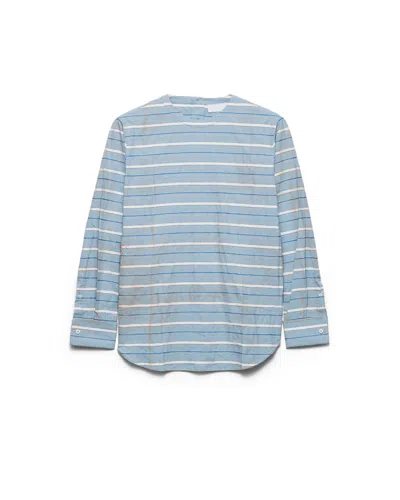 Prada Cotton Shirt In Blue
