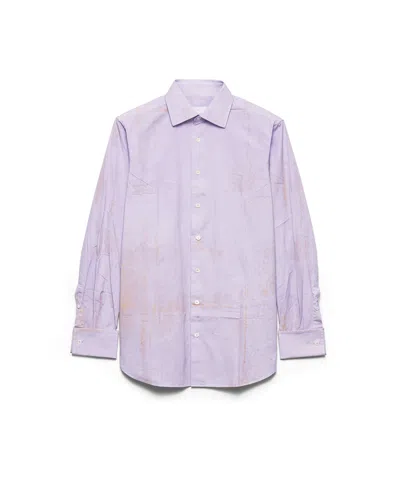 Prada Cotton Shirt In Purple