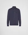 Prada Cotton Shirt In Navy