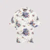 Prada Floral Print Short-sleeved Shirt In Vaniglia