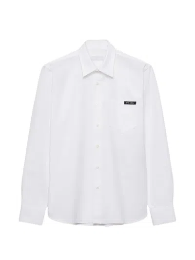 Prada Cotton Shirt In White
