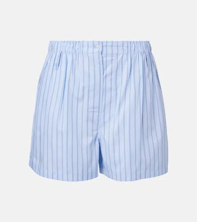 Prada Cotton Shorts In Blue