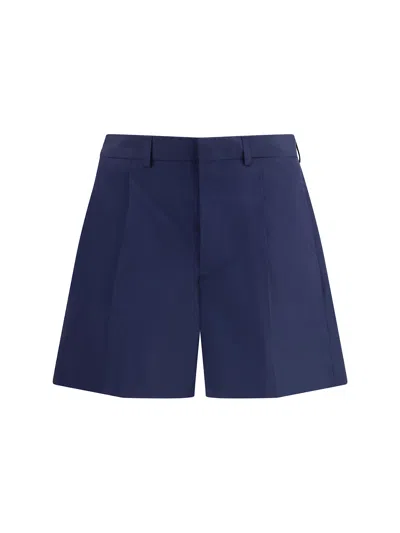 Prada Cotton Shorts In Blue