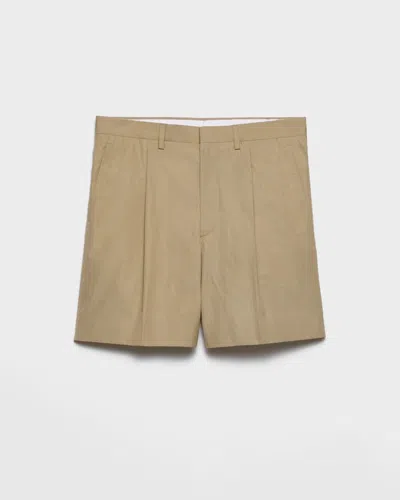 Prada Bermudas Aus Baumwolle In Brown