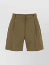 Prada Cotton Shorts With Back Pockets And Front Pleats