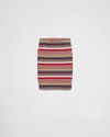 Prada Cotton Skirt In Red/blue