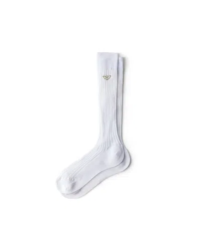 Prada Socken Aus Baumwolle In White