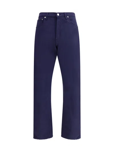 Prada Cotton Straight Jeans In Royal