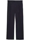 Prada Men's Pleated Twill Pants In Blue