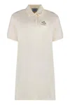 Prada Polokleid Aus Baumwoll-fleece In Panna
