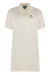 Prada Polokleid Aus Baumwoll-fleece In Panna