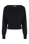 Prada Cotton Sweater In Black