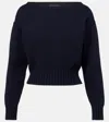 Prada Boat Neck Sweater Sweaters And Cardigans Blue In Black