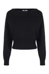 Prada Cotton Sweater In Blue