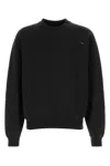 Prada Logo Patch Sweatshirt In Black