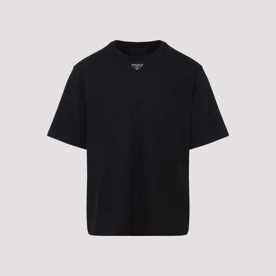 Prada Cotton T-shirt In Black