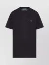 Prada Womens Black Brand-plaque Short-sleeved Cotton-jersey T-shirt In Animal Print