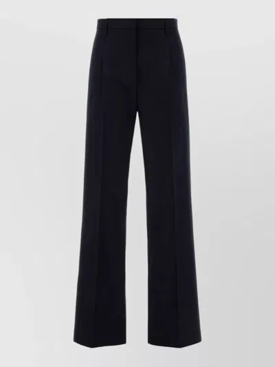 Prada Cotton Tailored Pants Belt Loops And Pockets In Blue