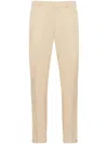 Prada Concealed-front Tailored Trousers In Neutrals