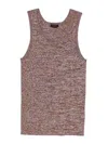 Prada Cotton Knit Tank Top In Beige