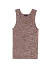 Prada Cotton Knit Tank Top In Brown