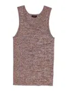 Prada Cotton Knit Tank Top In Brown