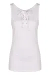 Prada White Cotton Jersey Top In White