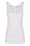 Prada White Cotton Jersey Top In White