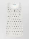 Prada Cut-outs And Studs Cotton Top