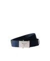 Prada Woven Re-nylon Belt In Blue