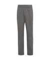 Prada Cotton Track Pants In Grey