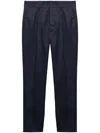 Prada Cotton Trousers In Blue