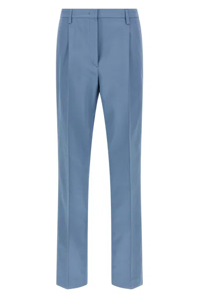 Prada Cotton Trousers In Blue