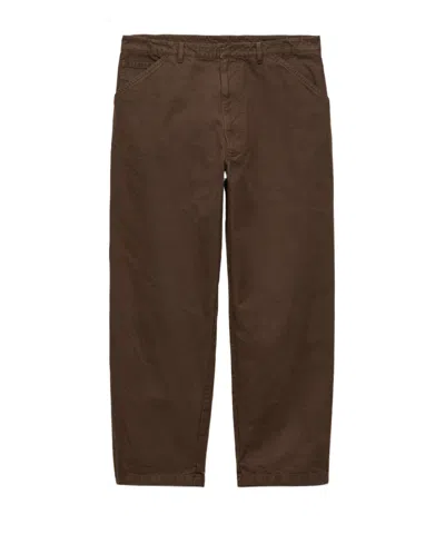 Prada Cotton Gabardine Pants In Brown