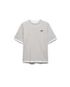 Prada Cotton T-shirt In Gray