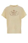 Prada Cotton T-shirt In Yellow