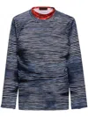 Prada Cotton Turtleneck Sweater In Blau