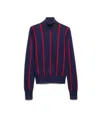 Prada Rollkragenpullover Aus Baumwolle In Blue