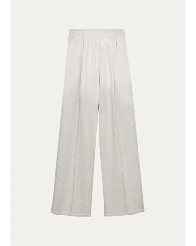Prada Cotton Wide-leg Sweatpants In White