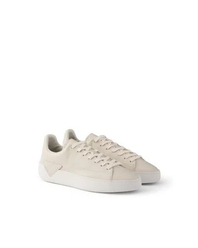 Prada Court Leather Sneakers In Neutral