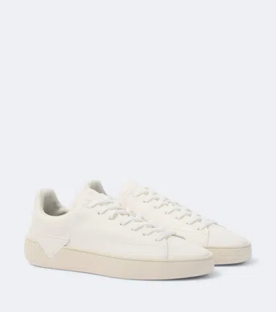 Prada Court Leather Sneakers In Neutral